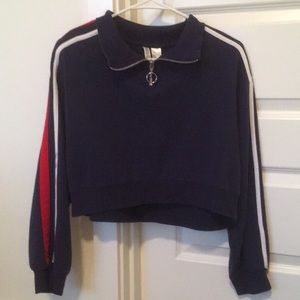 cropped crewneck